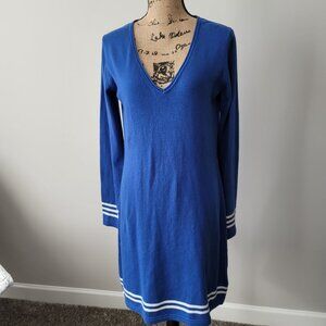 Escales Paris Blue Sweater Dress XL, New with Tags.